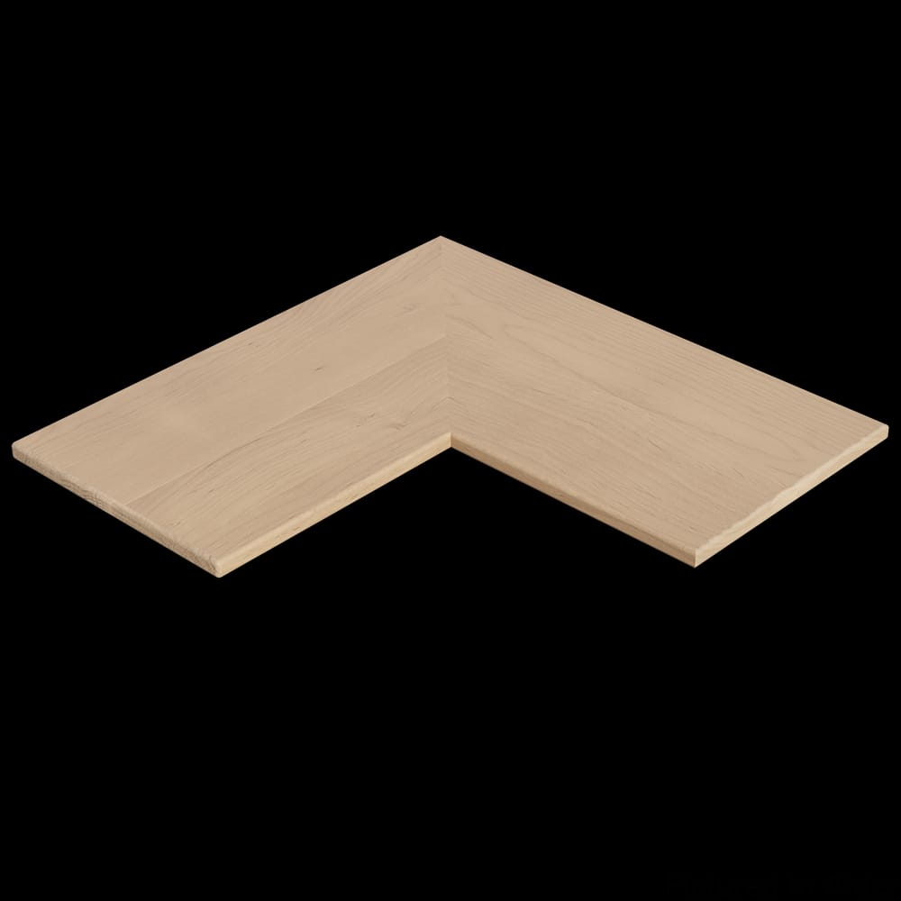 01MSH122424AL1 - Designs of Distinction - 12 inch x 24 inch x 24 inch Flat Furniture Grade Corner Shelf - Alder