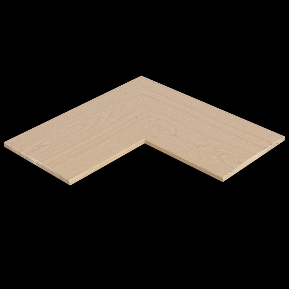 01MSH122424CH1 - Designs of Distinction - 12 inch x 24 inch x 24 inch Flat Furniture Grade Corner Shelf - Cherry