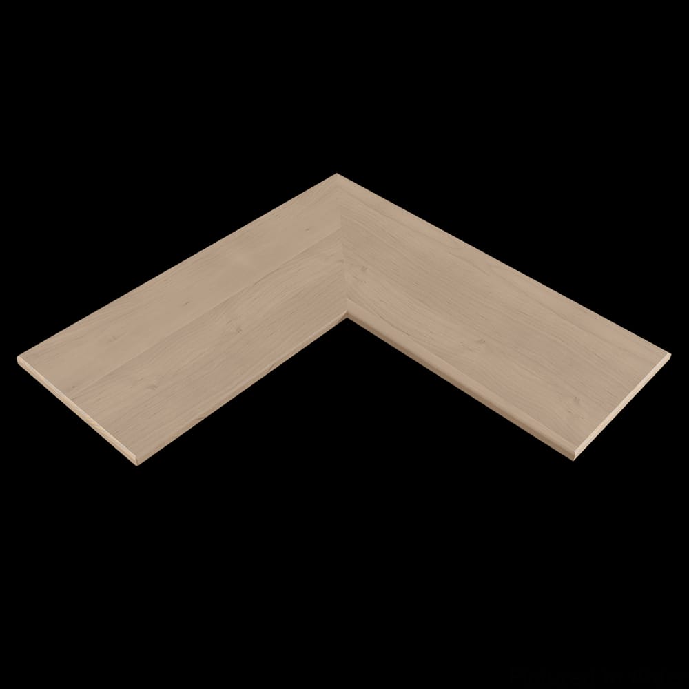 01MSH123030AL1 - Designs of Distinction - 12 inch x 30 inch x 30 inch Flat Furniture Grade Corner Shelf - Alder