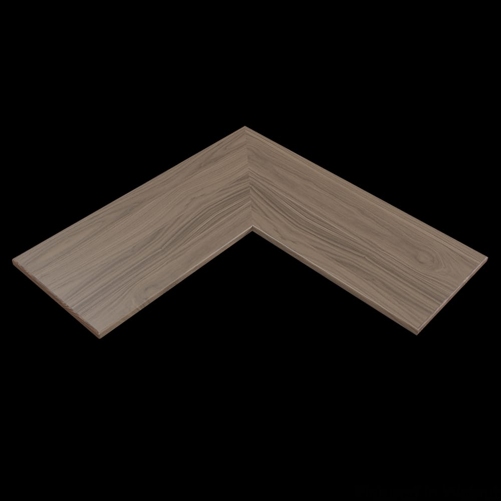 01MSH123030WL1 - Designs of Distinction - 12 inch x 30 inch x 30 inch Flat Furniture Grade Corner Shelf - Walnut