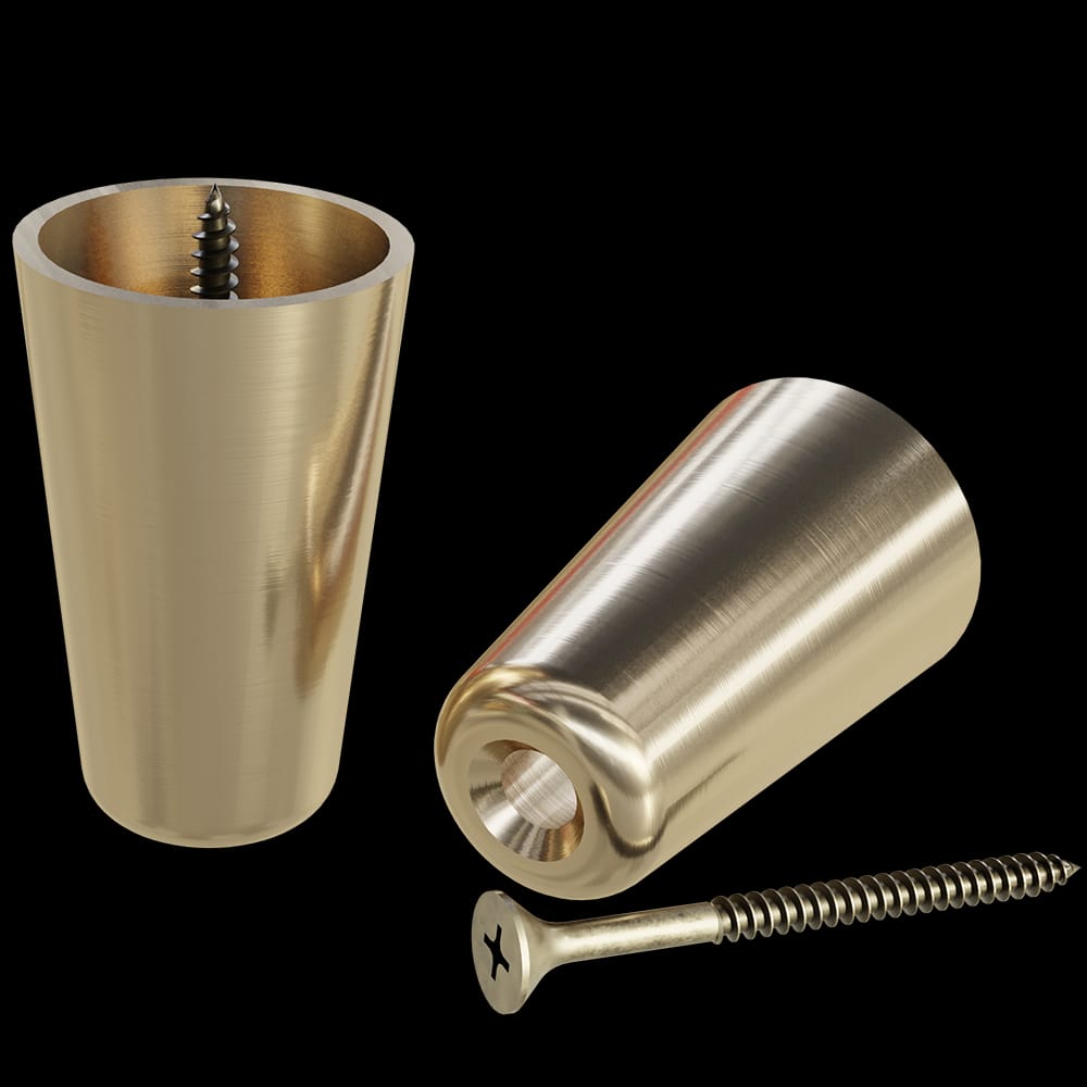 01SLPR104PB1 - Designs of Distinction - Brass Slipper Cups - 1.154 inch Diameter x 1.87 inch high - Polished Brass