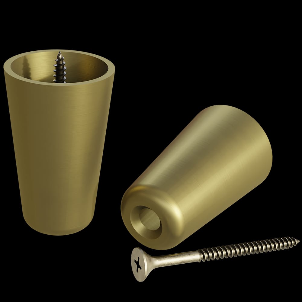 01SLPR104SB1 - Designs of Distinction - Brass Slipper Cups - 1.154 inch Diameter x 1.87 inch high - Satin Brass
