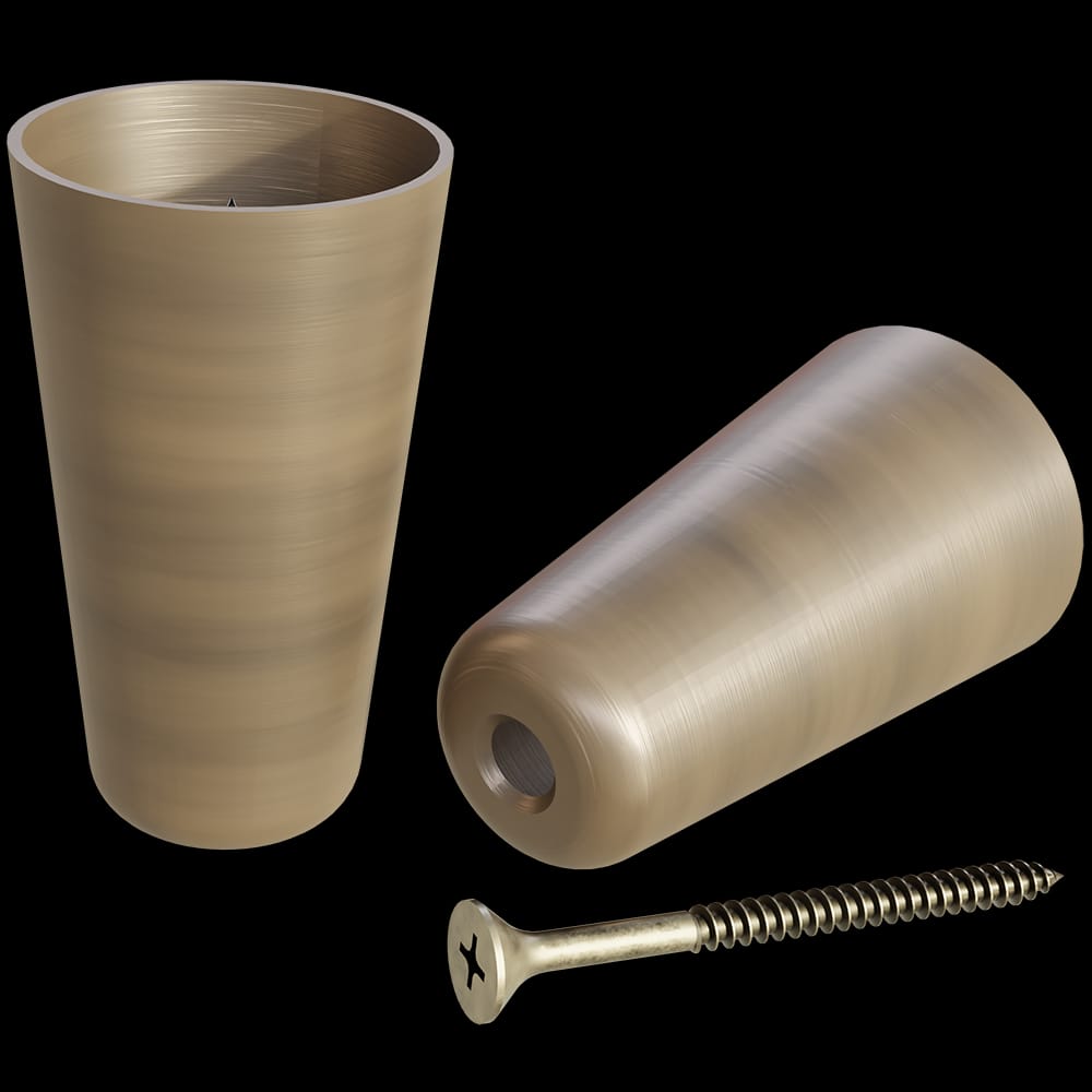 01SLPR105AB1 - Designs of Distinction - Brass Slipper Cups - 1.26 inch Diameter x 2.165 inch high - Antique Brass