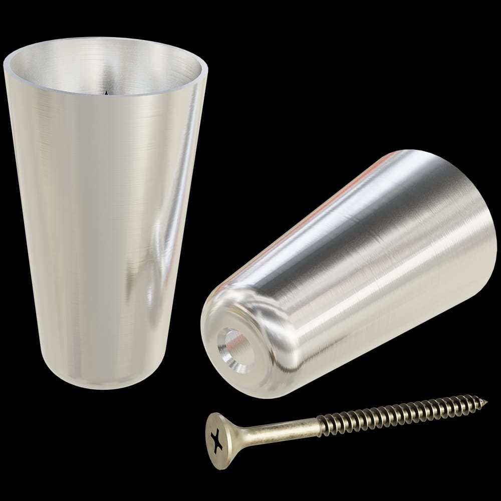 01SLPR105CR1 - Designs of Distinction - Brass Slipper Cups - 1.26 inch Diameter x 2.165 inch high - Chrome