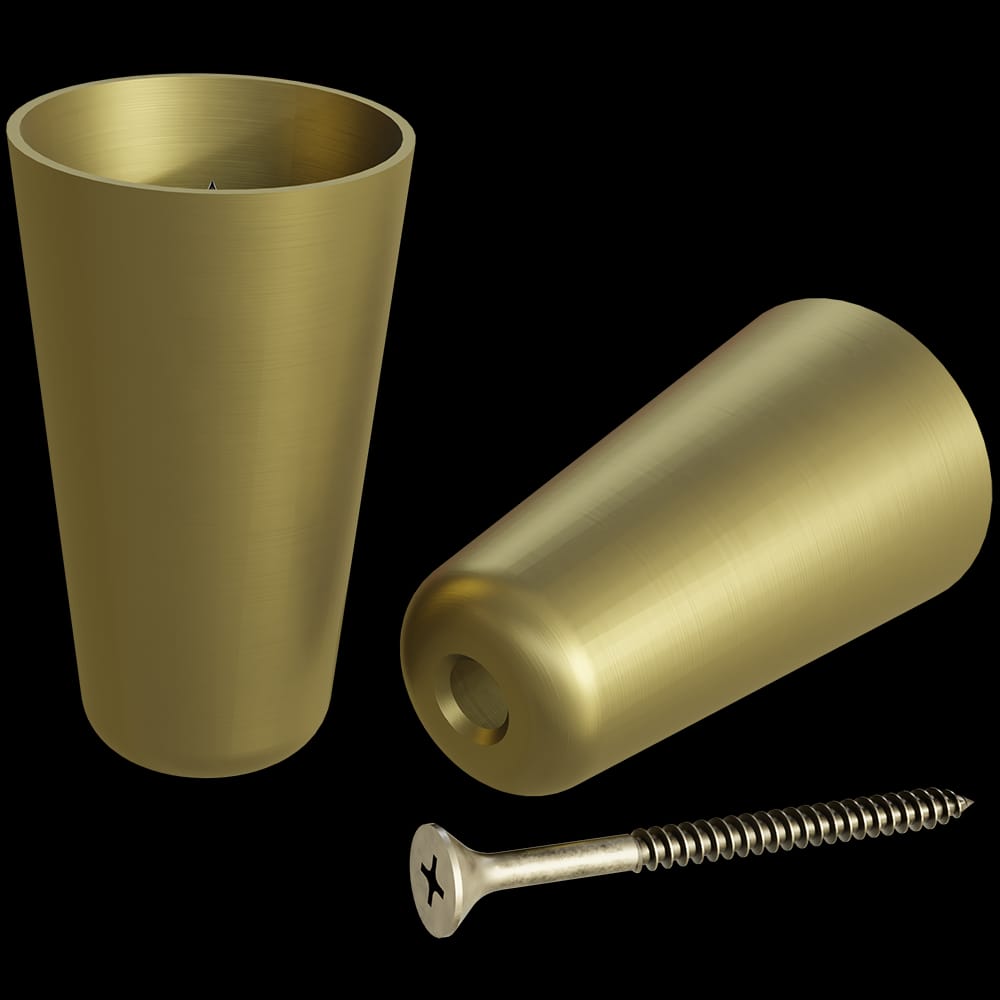 01SLPR105SB1 - Designs of Distinction - Brass Slipper Cups - 1.26 inch Diameter x 2.165 inch high - Satin Brass