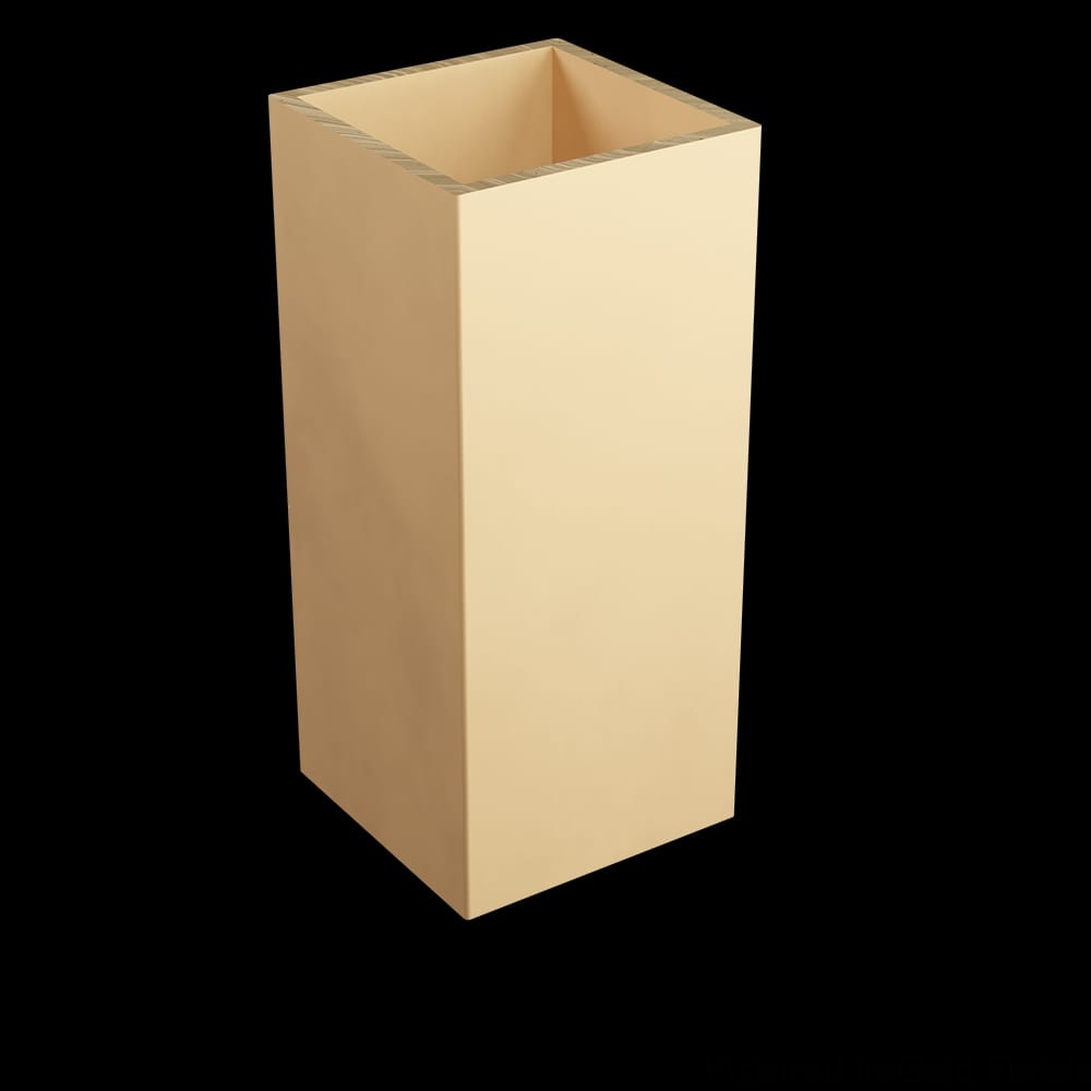01SLV245GL1 - Designs of Distinction - 2 inch Square x 4.5 inch high Soft Gold Metal Sleeve