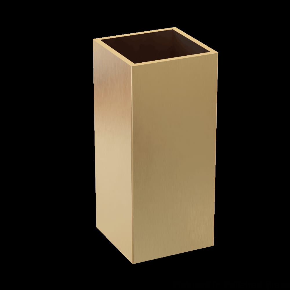 01SLV245PB1 - Designs of Distinction - 2 inch Square x 4.5 inch high Polished Brass Metal Sleeve