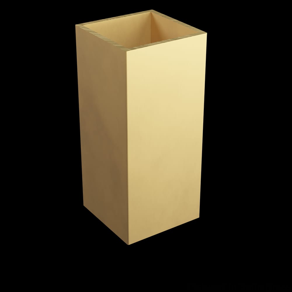 01SLV245SB1 - Designs of Distinction - 2 inch Square x 4.5 inch high Satin Brass Metal Sleeve