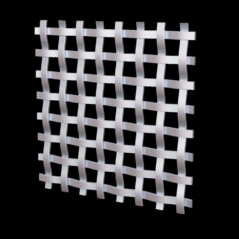 01SQ2472286SSS1 - Designs of Distinction - .375 inch Flat Single Square Decorative Grille - Stainless Look - 24 inch wide x 72 inch long Sheet