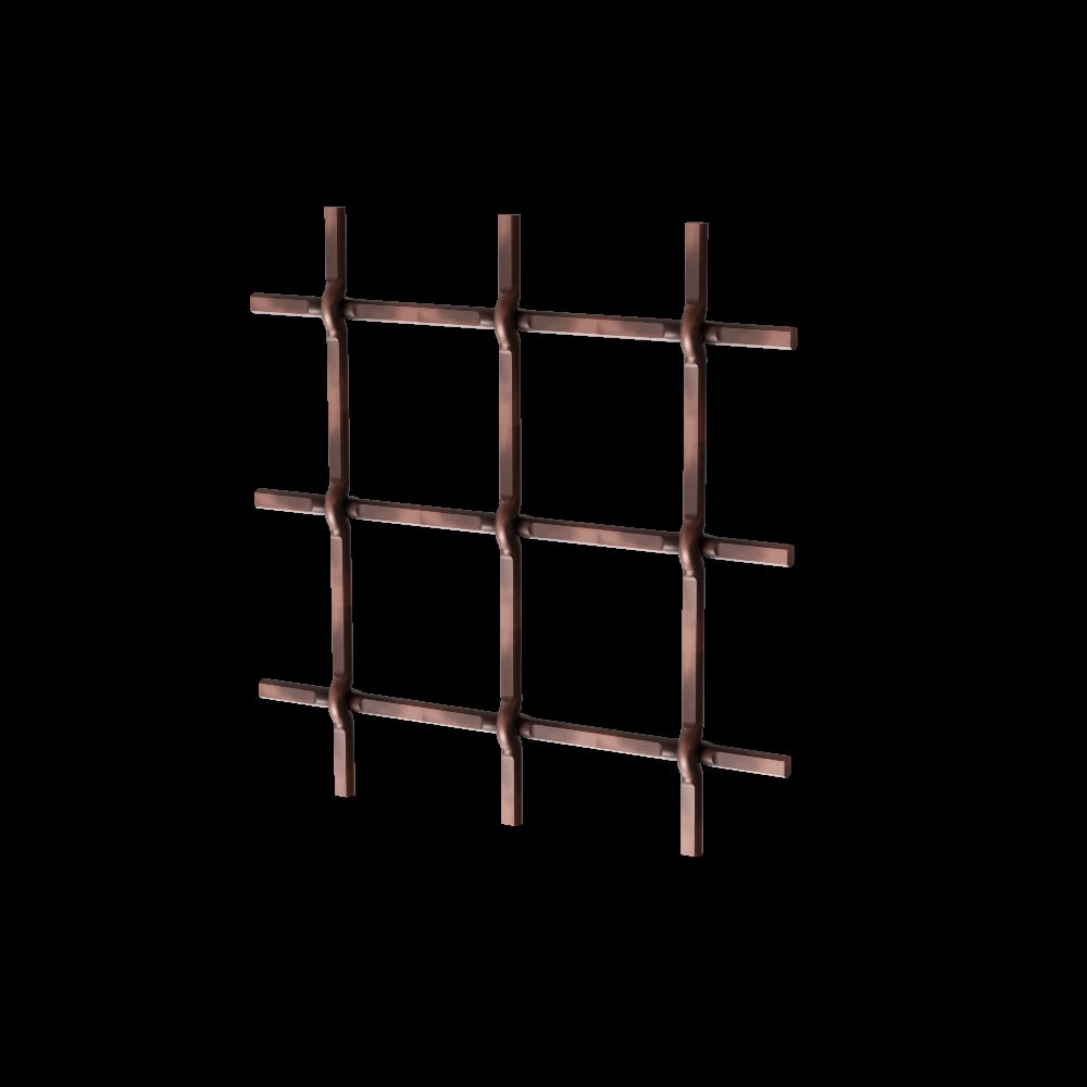 01SQ2472332PAC1 - Designs of Distinction - .75 inch Multi-Crimp Single Square Decorative Grille - Antique Copper - 24 inch wide x 72 inch long Sheet