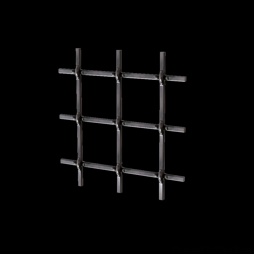 01SQ2472332PWR1 - Designs of Distinction - .75 inch Multi-Crimp Single Square Decorative Grille - Flat Black - 24 inch wide x 72 inch long Sheet