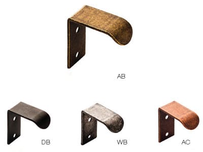 ES-A401-41/AB - Esor - Decorative Edge Pull - 20mm Center to Center - Matte Antique Brass - Sugatsune