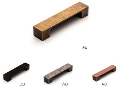ES-Z402-128/AC - Esor - Decorative Pull - 128mm Center to Center - Matte Antique Copper - Sugatsune