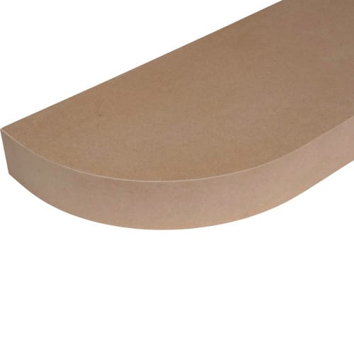 FSC8124XUF1 - Curved Floating Shelf - 24 inch - Paint Grade