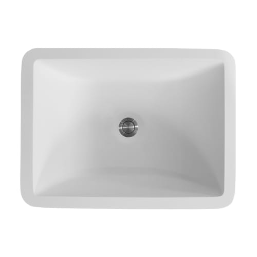 Gemstone - Vanity Bowl - Undermount - Rectangle - 10 inch x 14 inch - No Overflow - Polar White
