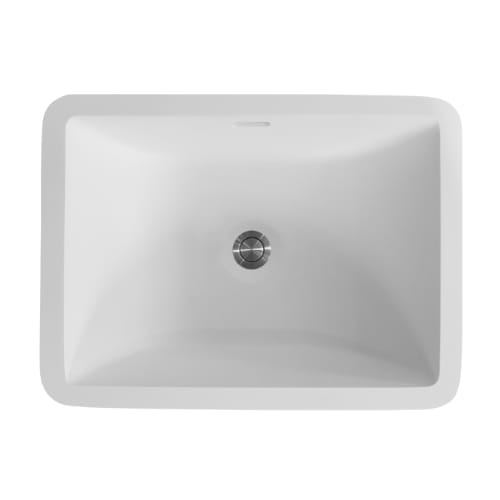 Gemstone - Vanity Bowl - Undermount - Rectangle - 10 inch x 14 inch - Overflow - Polar White