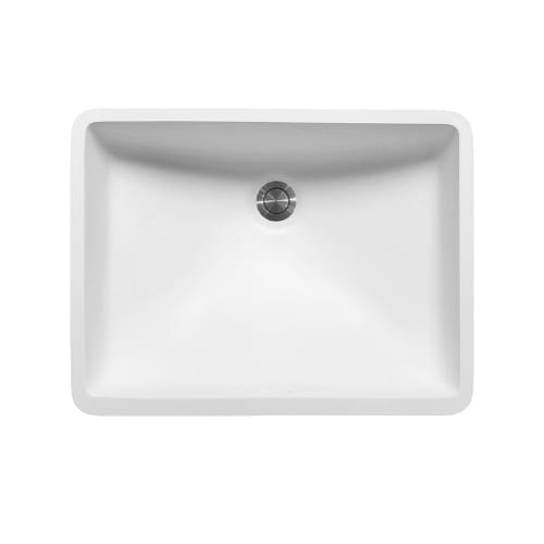 Gemstone - Vanity Bowl - Undermount - Rectangle - 12 inch x 15 inch - Overflow - Polar White
