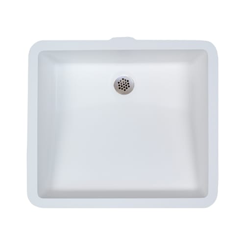 Gemstone - Vanity Bowl - Undermount - Rectangle Ramp - 15 inch x 13 inch - No Overflow - Biscuit