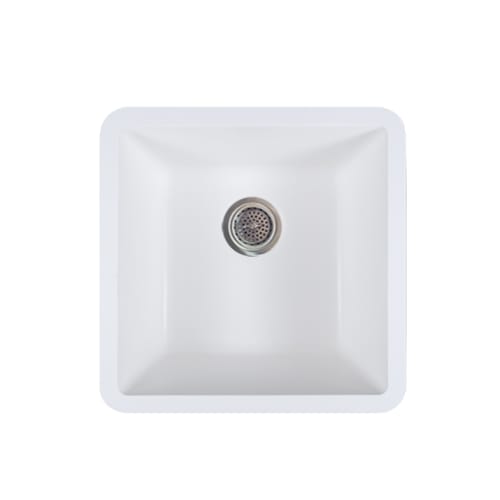 Gemstone - Kitchen Sink - Undermount - Single Bowl - Square - 15 inch x 15 inch - Polar White