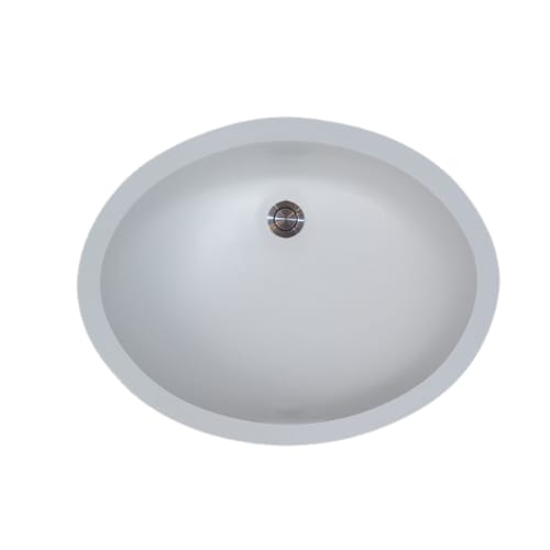 Gemstone - Vanity Bowl - Undermount - Oval - 16 inch x 12 inch - No Overflow - Polar White