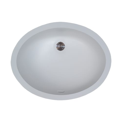 Gemstone - Vanity Bowl - Undermount - Oval - 16 inch x 12 inch - Overflow - Polar White