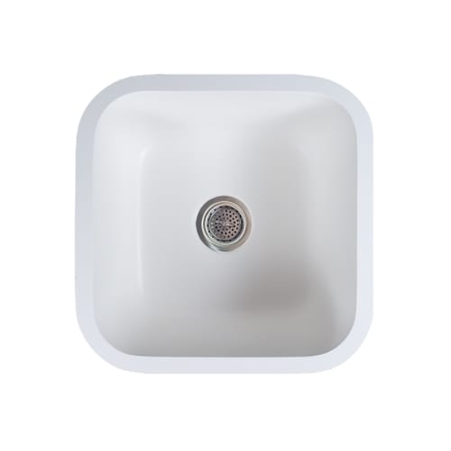 Gemstone - Utility Sink - Undermount - Square - 16 inch x 16 inch - Polar White