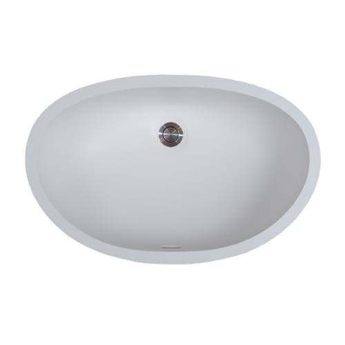 Gemstone - Vanity Bowl - Undermount - Oval - 17 inch x 11 inch - Overflow - Cream