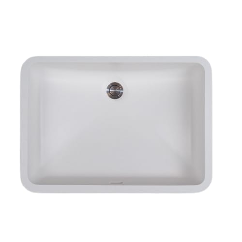 Gemstone - Vanity Bowl - Undermount - Rectangle - 18 inch x 12 inch - Overflow - Polar White