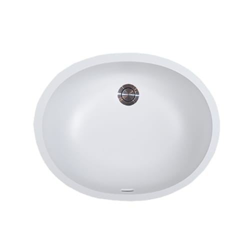 Gemstone - Vanity Bowl - Undermount - Oval - 19 inch x 14 inch - Overflow - Polar White