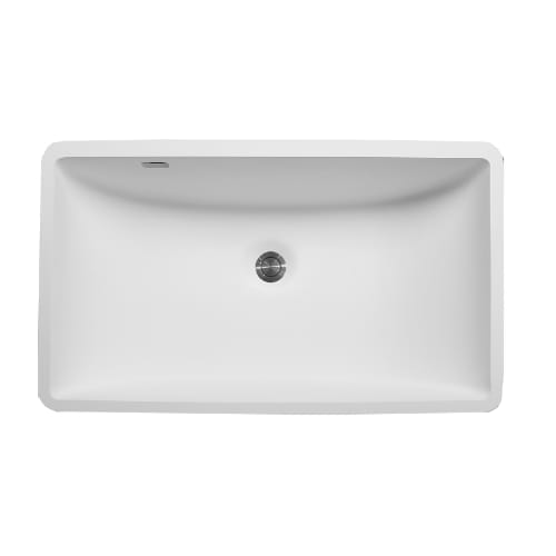 Gemstone - Vanity Bowl - Undermount - Rectangle - 21 inch x 12 inch - Overflow - Polar White