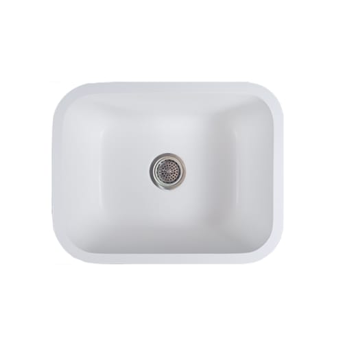 Gemstone - Kitchen Sink - Undermount - Single Bowl - Rectangle - 23 inch x 18 inch - Poalr White