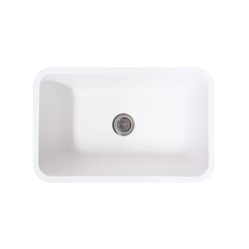 Gemstone - Kitchen Sink - Undermount - Single Bowl - Rectangle - 28 inch x 18 inch - Polar White