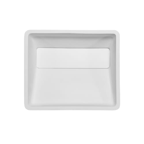 Gemstone - Vanity Bowl - Undermount - Rectangle Ramp - Drain Cover - 13 inch x 16 inch - No Overflow - Polar White