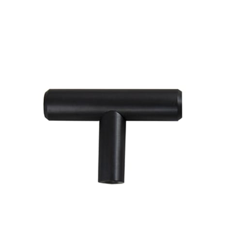 Cabinet Knob - Round Bar Pull Collection - 12mm - Matte Black Finish