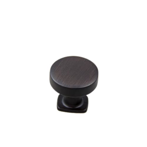 Cabinet Knob - Manhattan Collection - Round Flat Top - 32mm - Oil Rubbed Bronze Finish