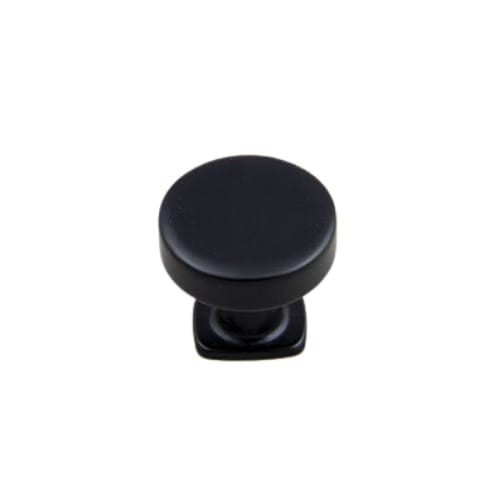 Cabinet Knob - Manhattan Collection - Round Flat Top - 32mm - Matte Black Finish