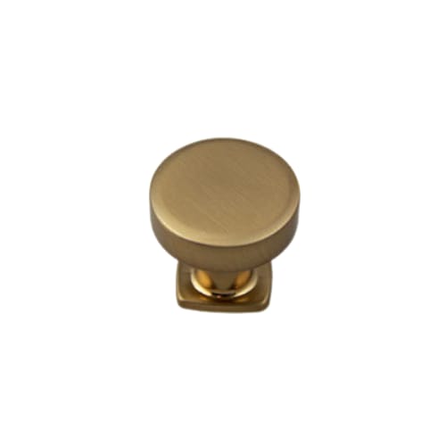 Cabinet Knob - Manhattan Collection - Round Flat Top - 32mm - Radiant Gold Finish