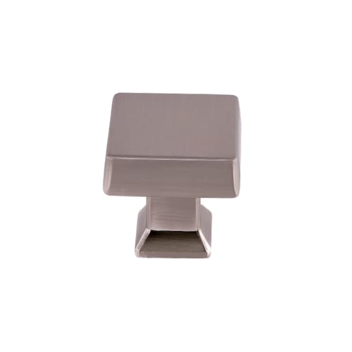 Cabinet Knob - Colorado Collection - Square - 29.8mm Diameter - Satin Nickel Finish