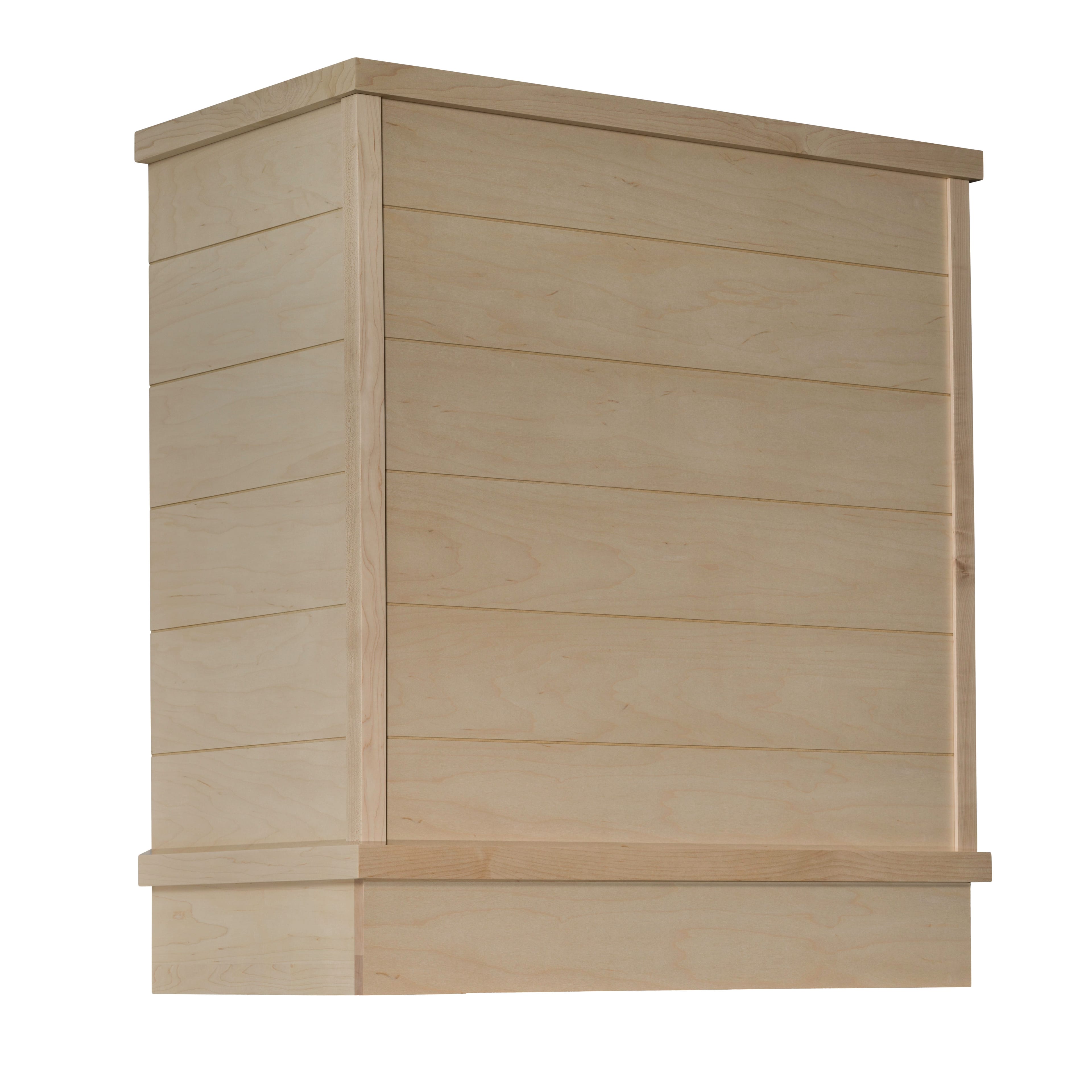 R19SS042SMB1MUF1 - Shiplap Farmhouse Hood - Straight - 42 inch wide x 42 inch tall - Maple