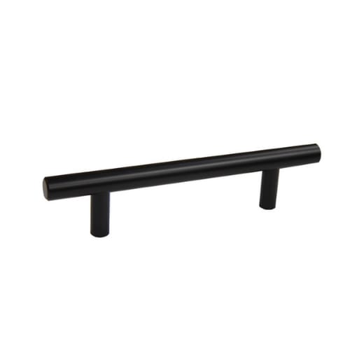 Cabinet Pull - Round Bar Pull Collection - 96mm Center to Center - Matte Black Finish