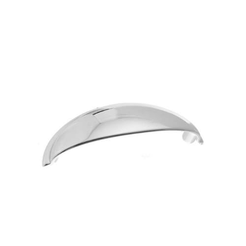 Cabinet Cup Pull - Smooth - 3 Inch Center to Center - Polished Chrome Finish