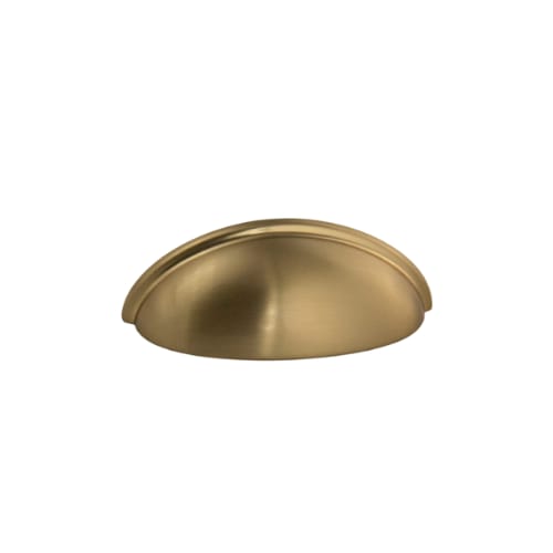 Cabinet Cup Pull - Smooth - 3 Inch Center to Center - Radiant Gold Finish