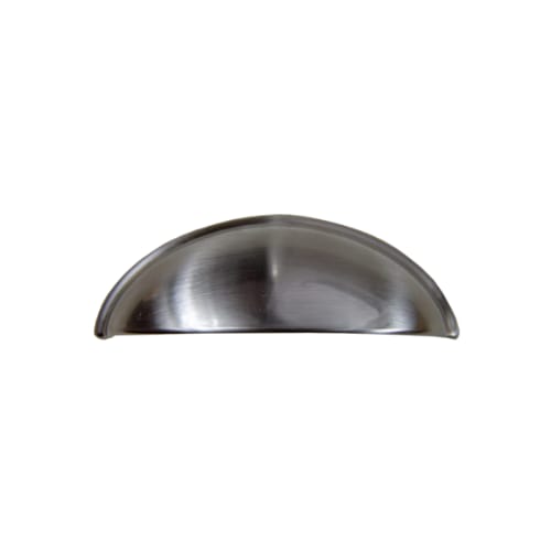 Cabinet Cup Pull - Smooth - 3 Inch Center to Center - Satin Nickel Finish