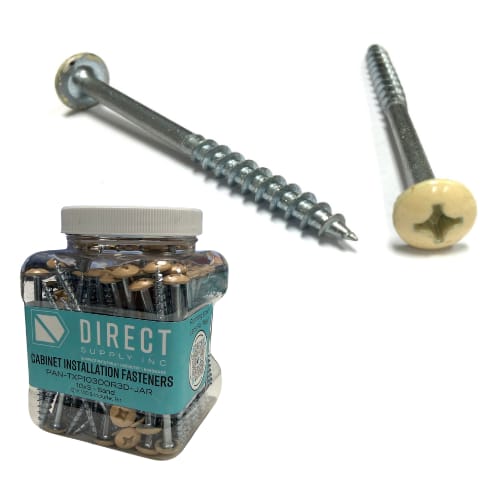 Deerwood Fasteners - 10 x 3 - Truss Head - Phillips Drive - Deep Thread - Painted Sand - Jar of 100