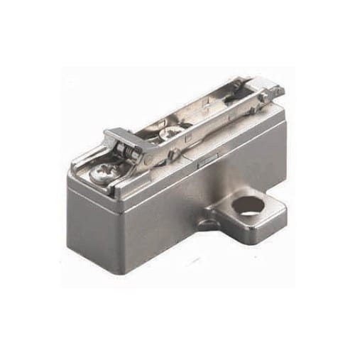 BAR3RC6 - Baseplate -  2mm - Steel/Cast - Wood Screw - Clip On - Titanium Finish - Salice