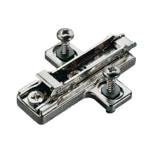 BAR4R29/16 - Baseplate -  2mm - Steel/Cast - Expandable 5mm Dowels - Clip On - Nickel Finish - Salice