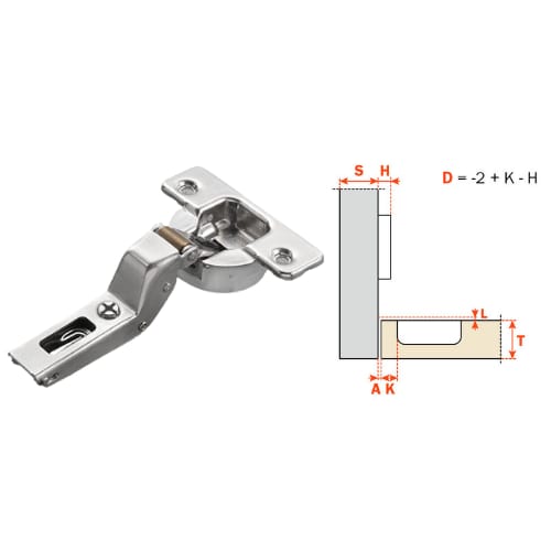 C7P6PE9 - Hinge - 110 Degree - Inset - Soft Close - Logica - Nickel Finish - Salice