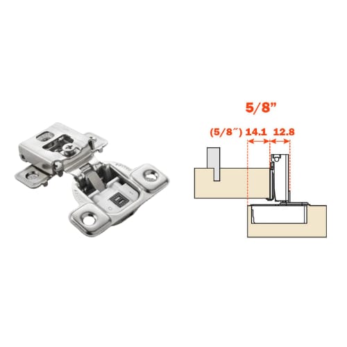 CUP35D9R - Hinge - 106 Degree - 5/8 Inch Overlay - Soft Close - Wood Screw - Face Frame - 3 Cam - Nickel Finish - Salice