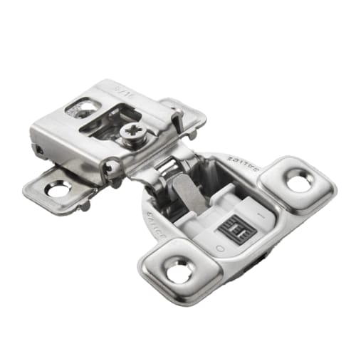 CUR36D9R - Hinge - 106 Degree - 9/16 Inch Overlay - Soft Close - Dowels - Face Frame - 3 Cam - Nickel Finish - Salice