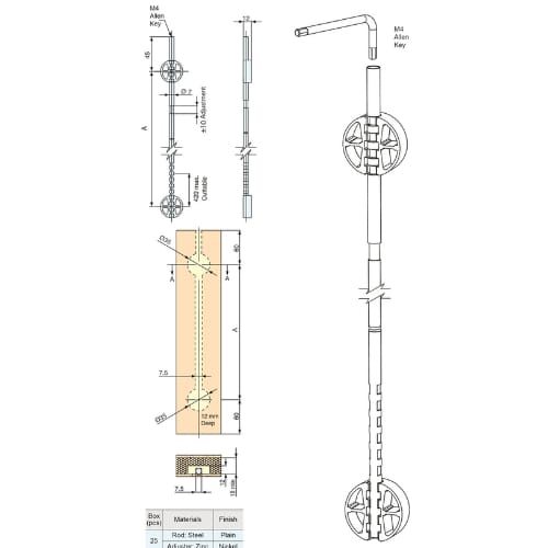 DSR403-1524-25 - Door Straightener - Concealed - Sugatsune
